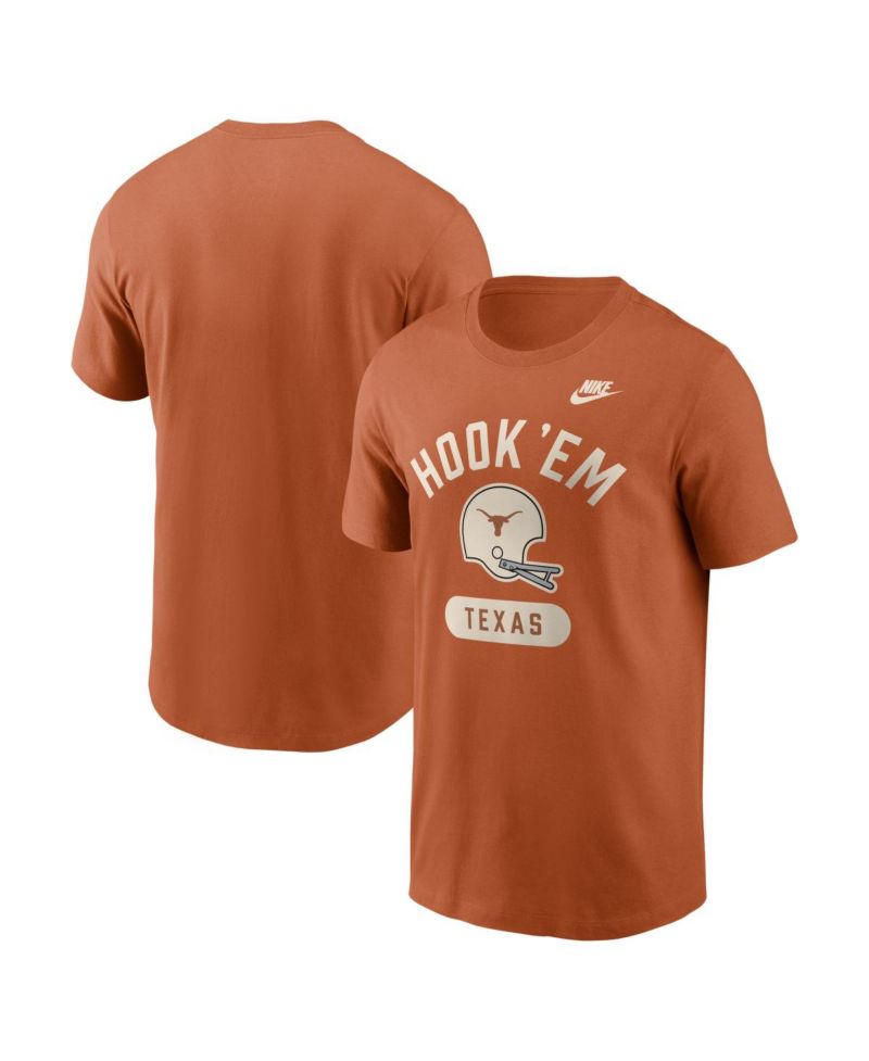 Men's Texas Orange Texas Longhorns Legacy Arch Helmet T-Shirt