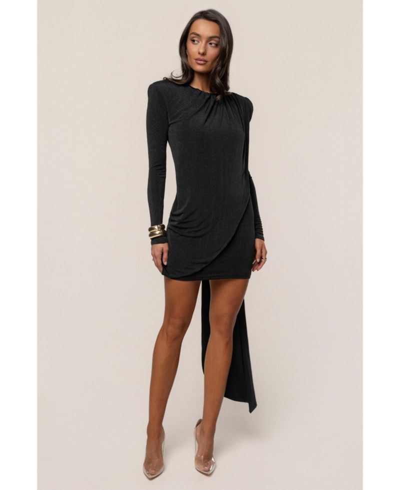 Women's Midnight Draped Mini Dress
