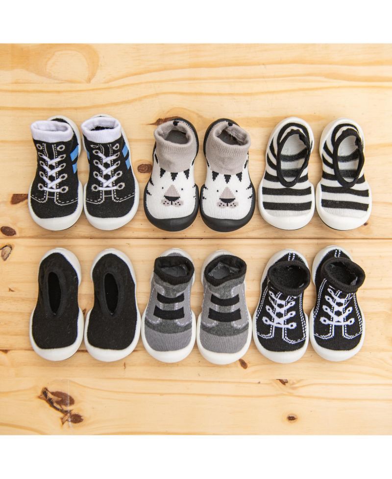 Infant Boys Breathable Washable Non-Slip Sock Shoes White Tiger