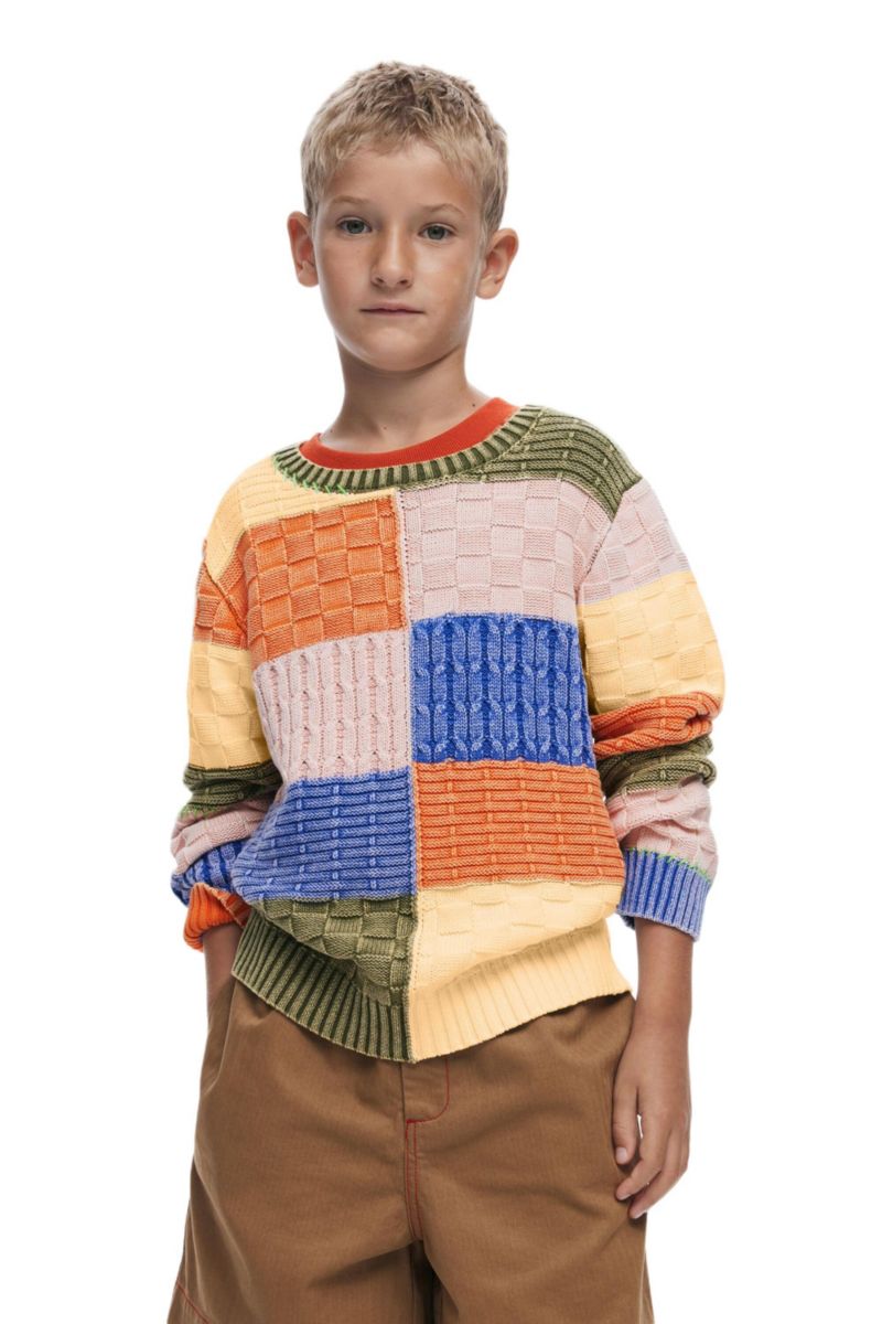 Boys's Patchwork knit sweater