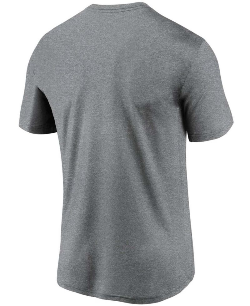 Men's Big and Tall Heathered Charcoal Las Vegas Raiders Logo Essential Legend Performance T-shirt