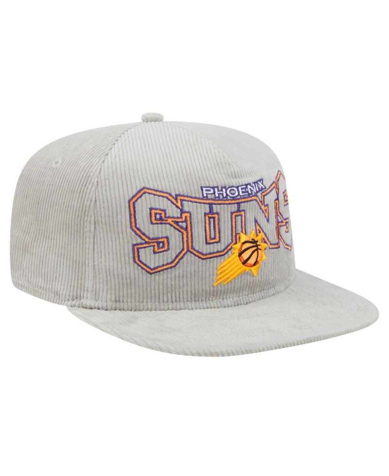 Men's Gray Phoenix Suns Throwback Corduroy Golfer Snapback Hat