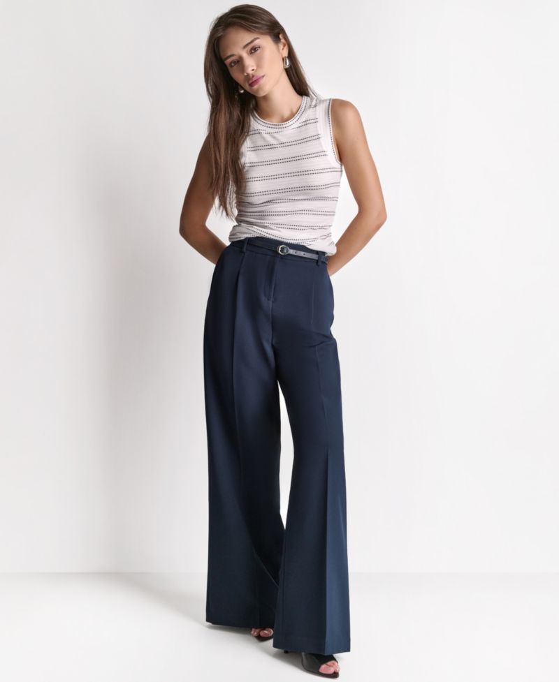 Women's Wide-Leg High-Rise Pants