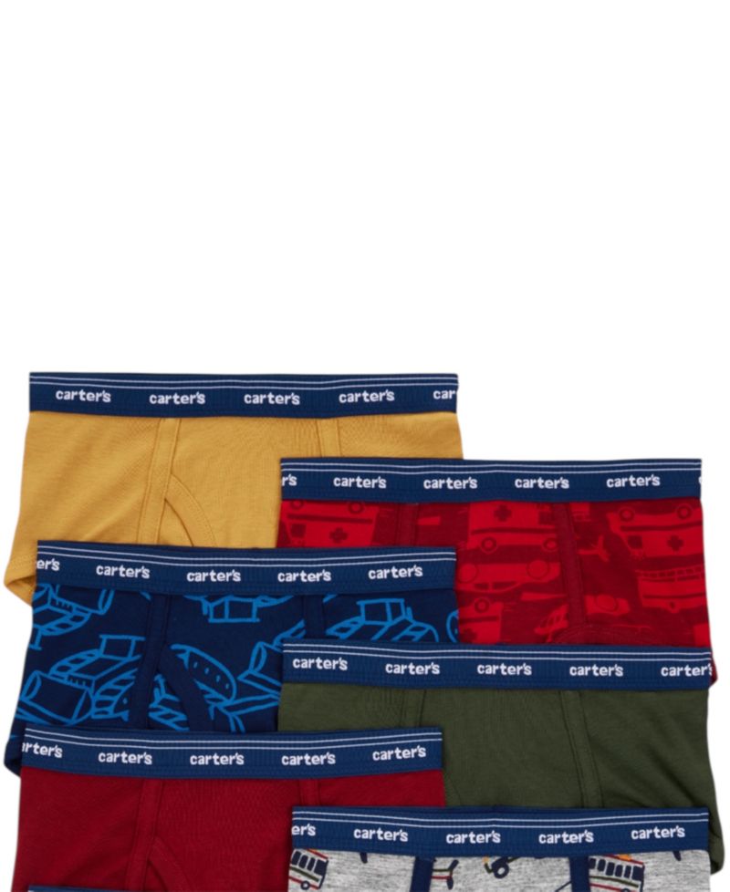 Toddler Boys' Construction-Themed Boxer Briefs, 7-Pack Set