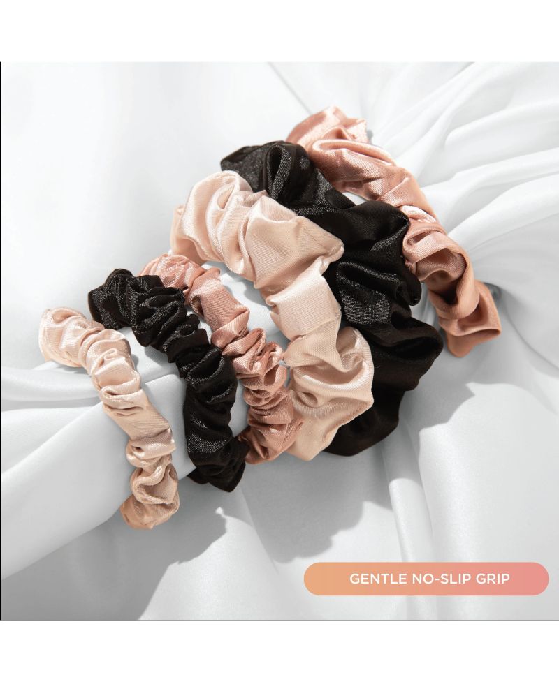 Assorted Satin Scrunchies 6-pack
