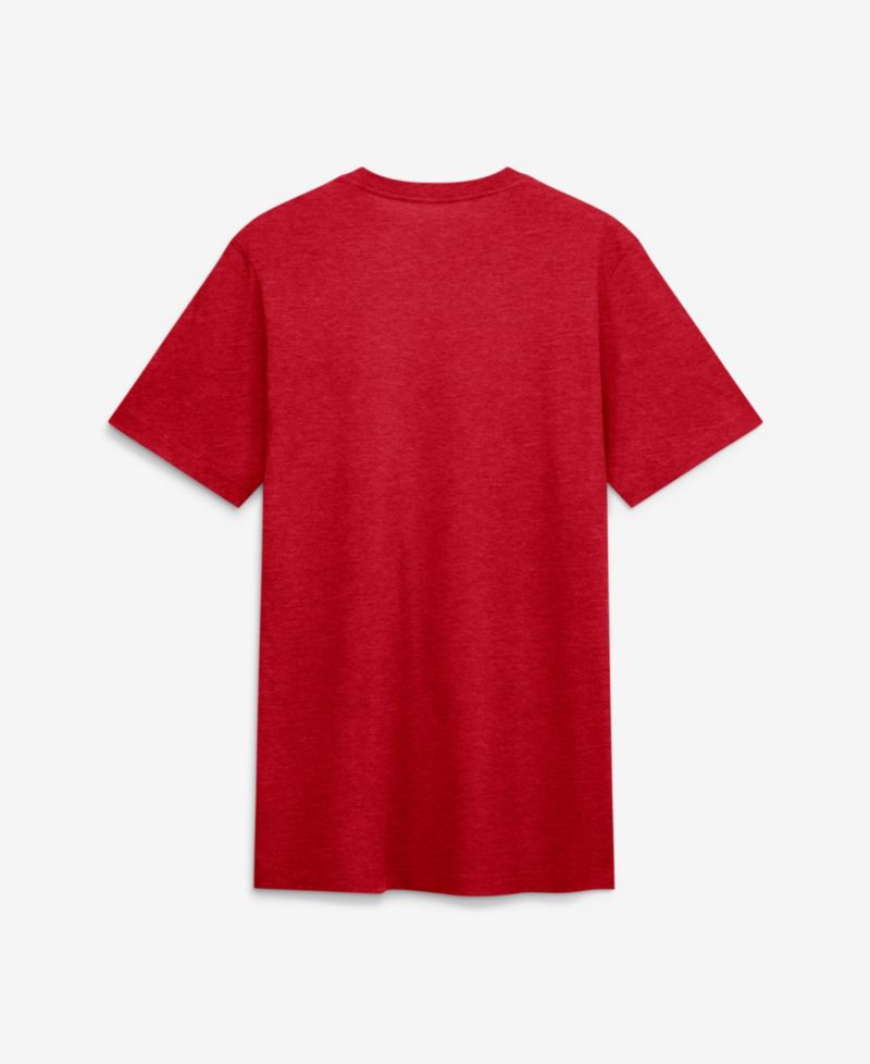 Men's Red Atlanta Braves Tri-Blend Logo T-Shirt