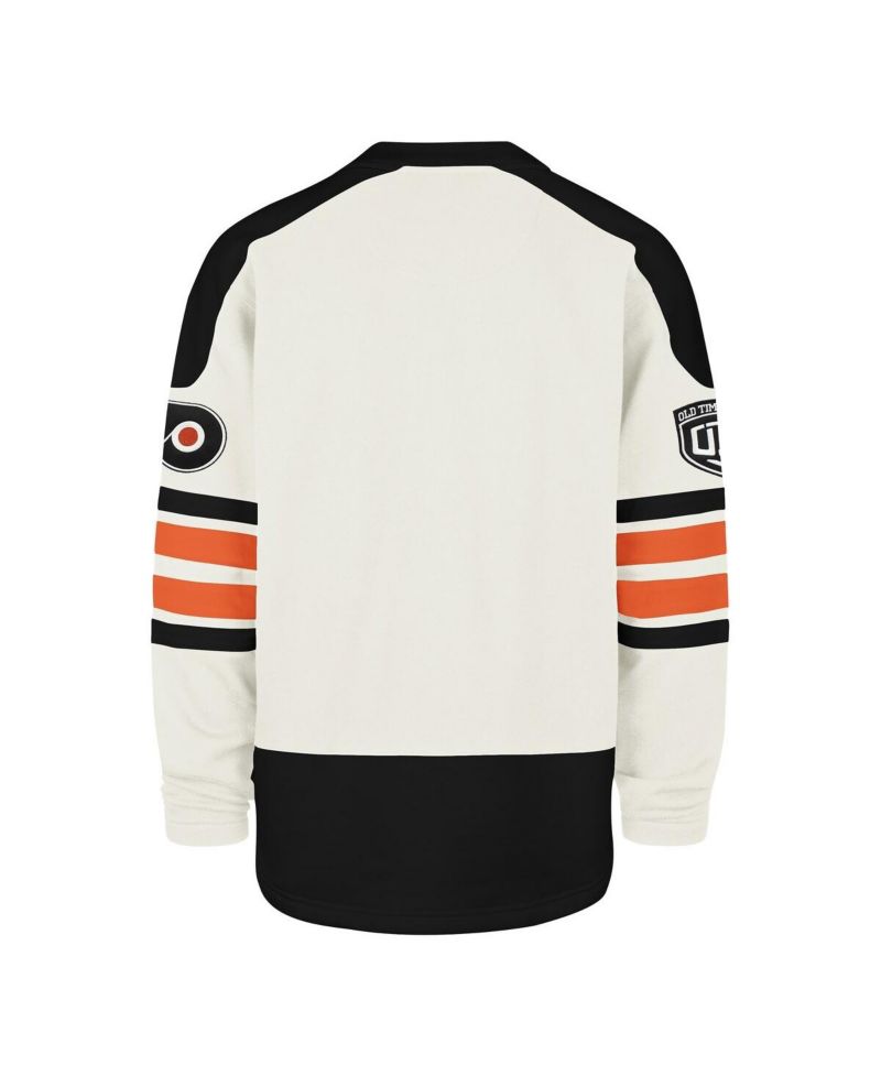 Men's Cream Philadelphia Flyers Pond Hockey Trio Eternal Lacer Sweatshirt