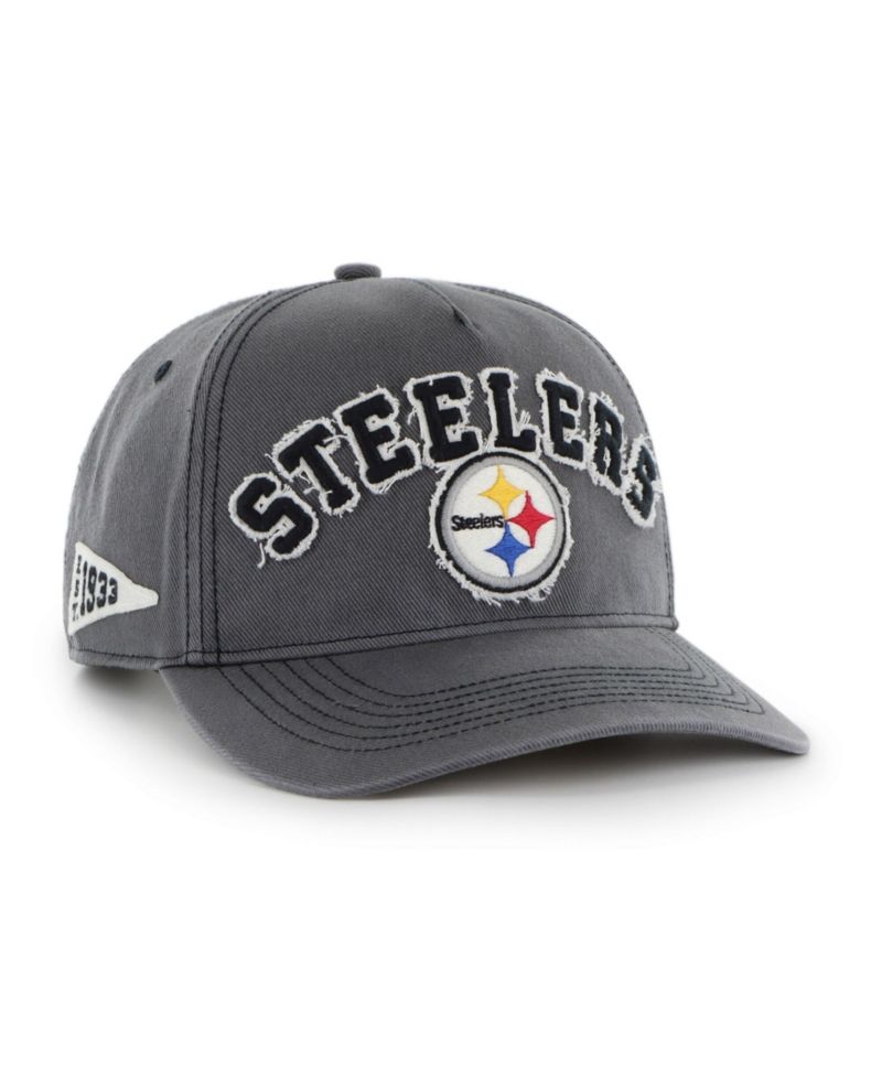 Men's Charcoal Pittsburgh Steelers Calderwood Well Worn Hitch Adjustable Hat
