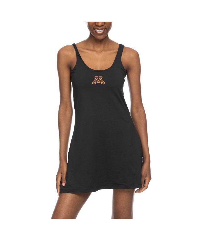 Women's Black Minnesota Golden Gophers Logo Scoop Neck Dress