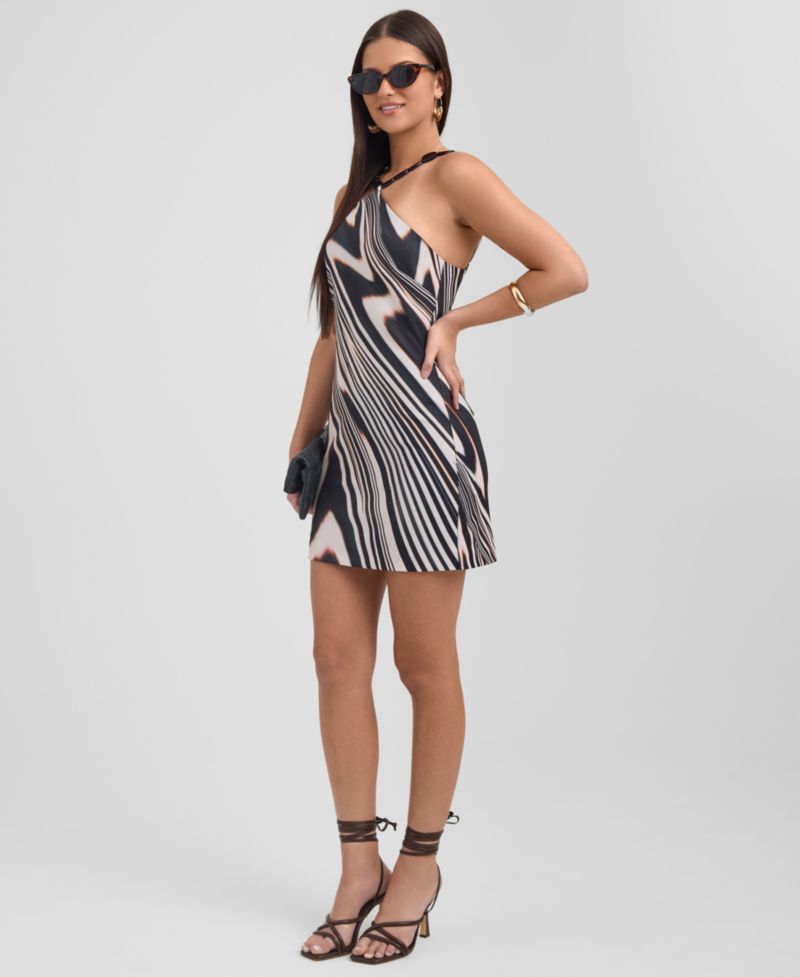 Women's Ravena Beaded Halter Mini Dress