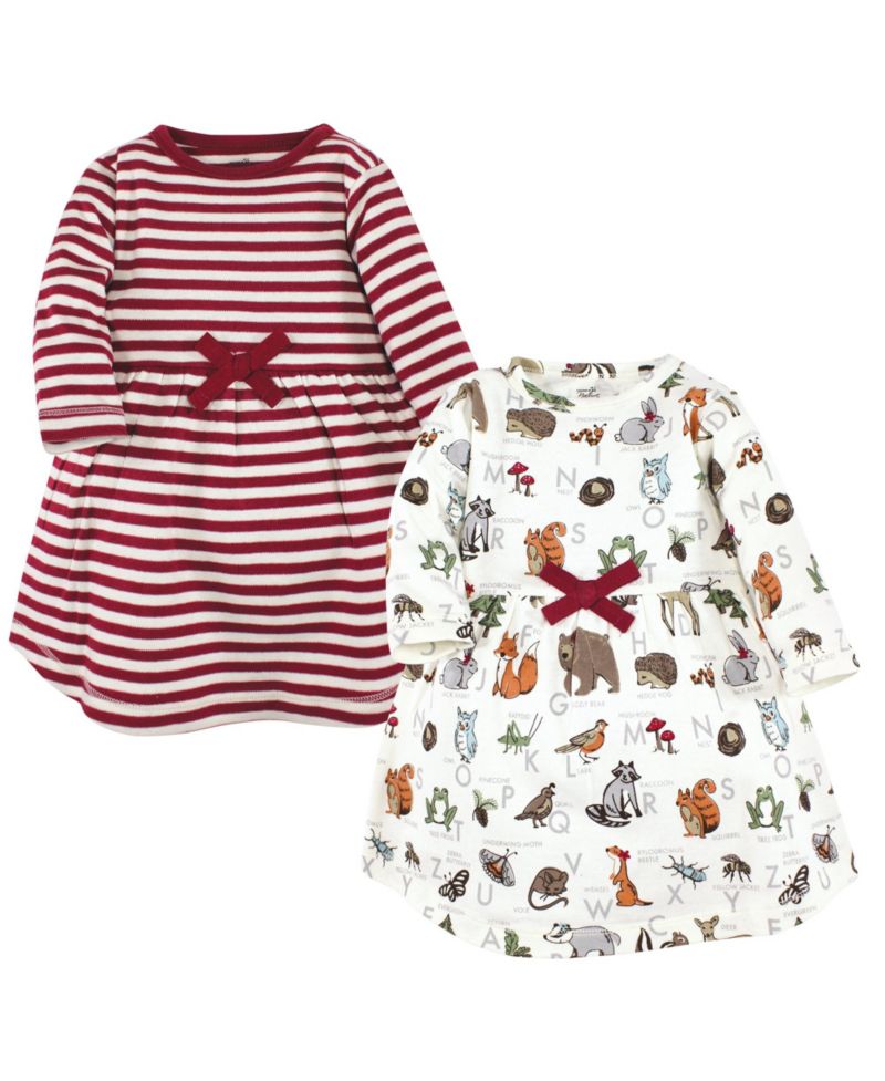 Baby Girls 2Pk Long Sleeve Natural Dresses