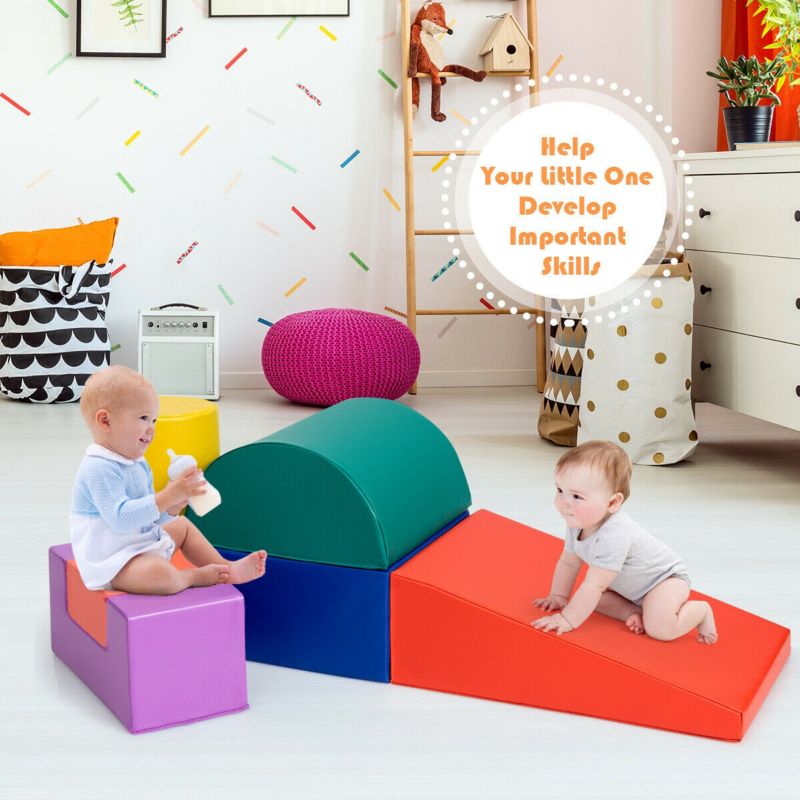 6-Piece Soft Foam Building Blocks Climb Crawl Set for Toddlers Indoor