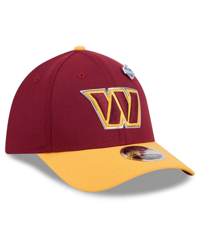 Men's Burgundy/Gold Washington Commanders 2026 NFL Draft 39THIRTY M-Crown Flex Hat