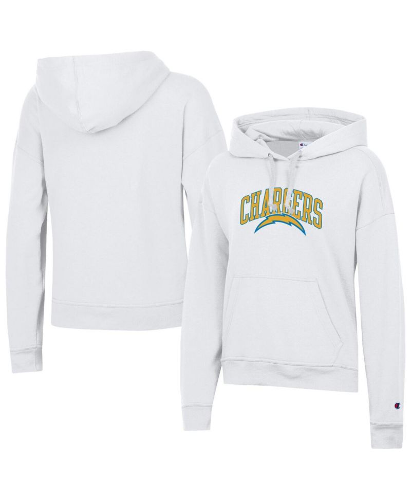 Women's White Los Angeles Chargers Power Blend Hoodie