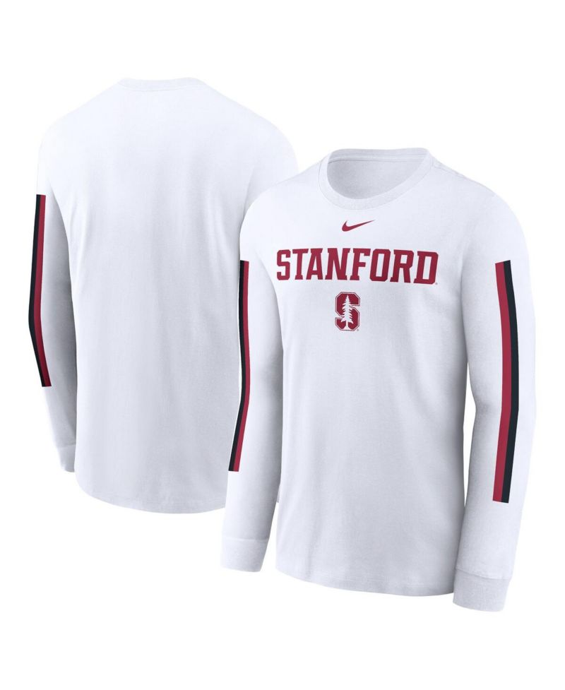 Men's White Stanford Cardinal Local Spirit Slogan Long Sleeve T-Shirt