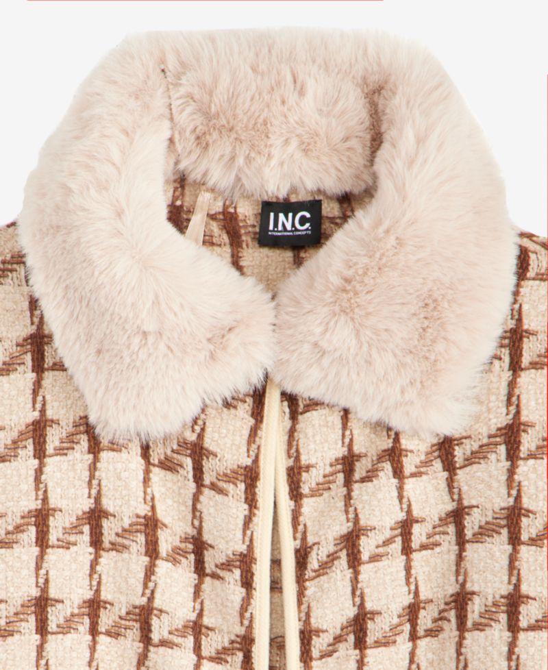 Women's Houndstooth Chenille Topper