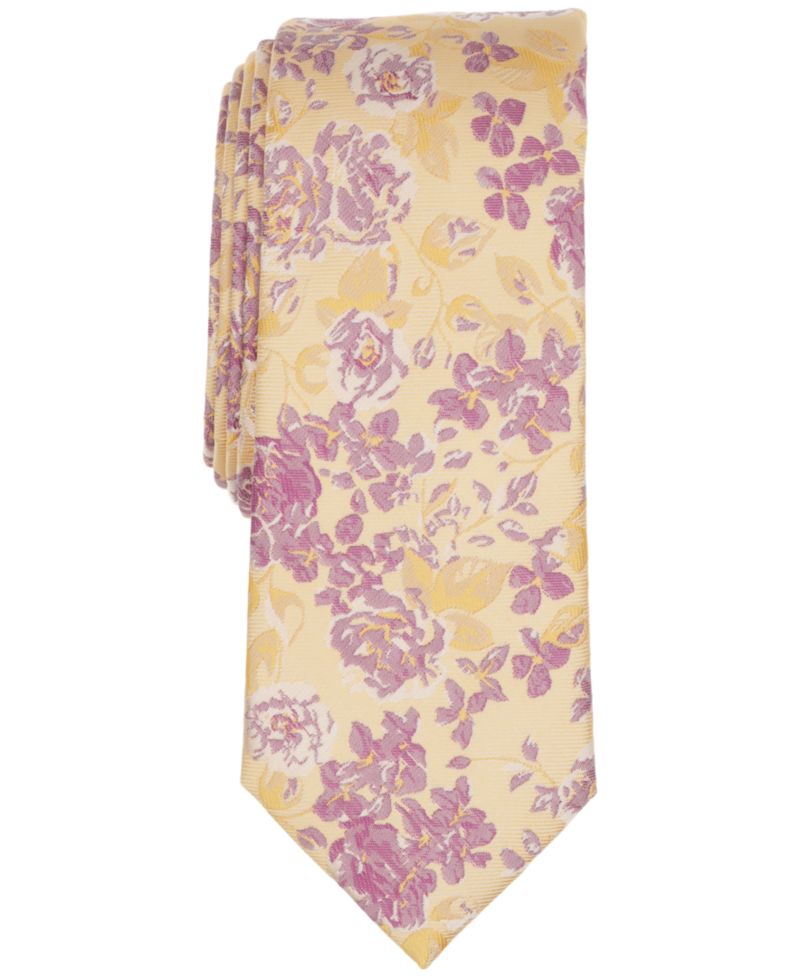 Men's Heron Floral Skinny Tie