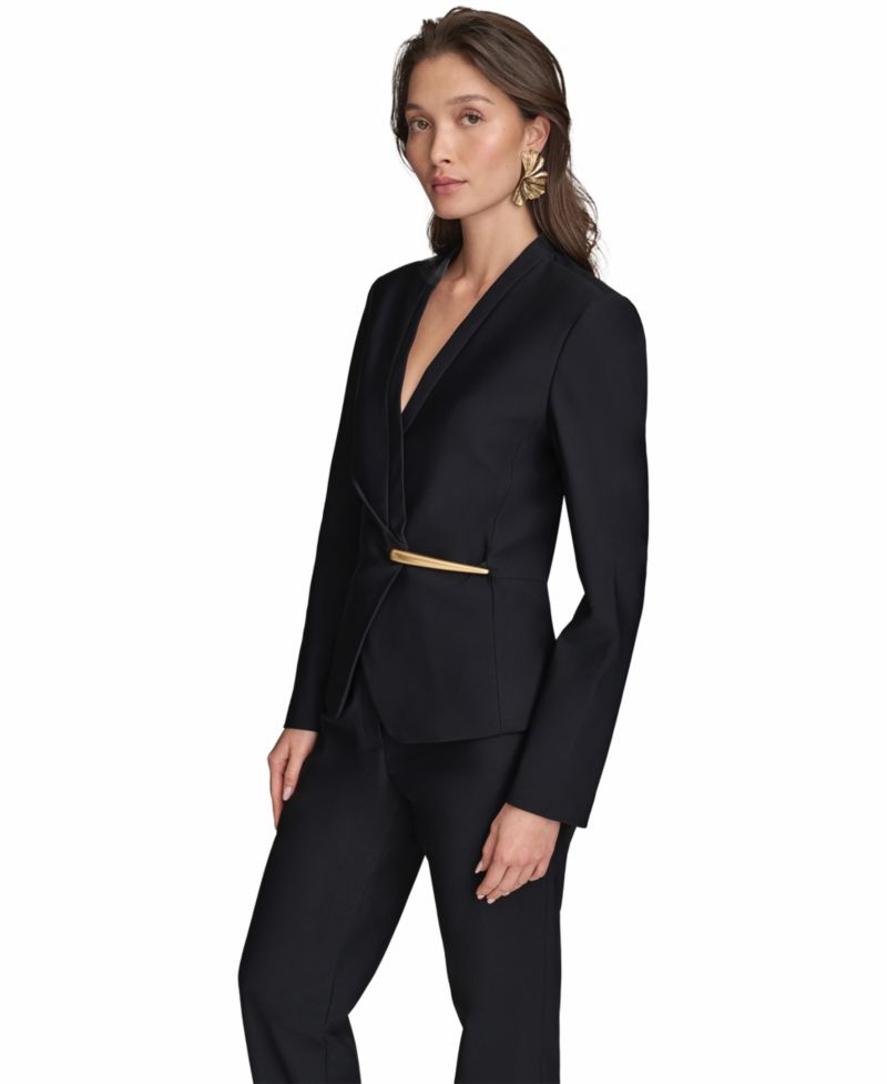 Women's Collarless Wrap Jacket