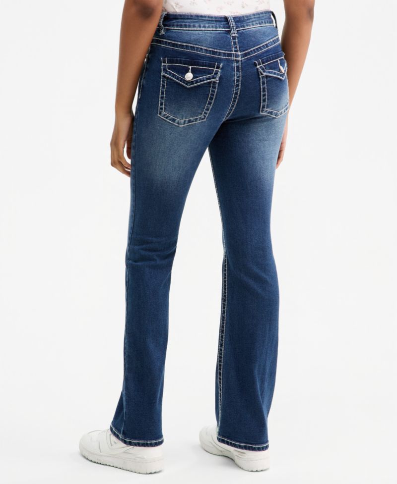 Juniors' High Rise Bootcut Jeans