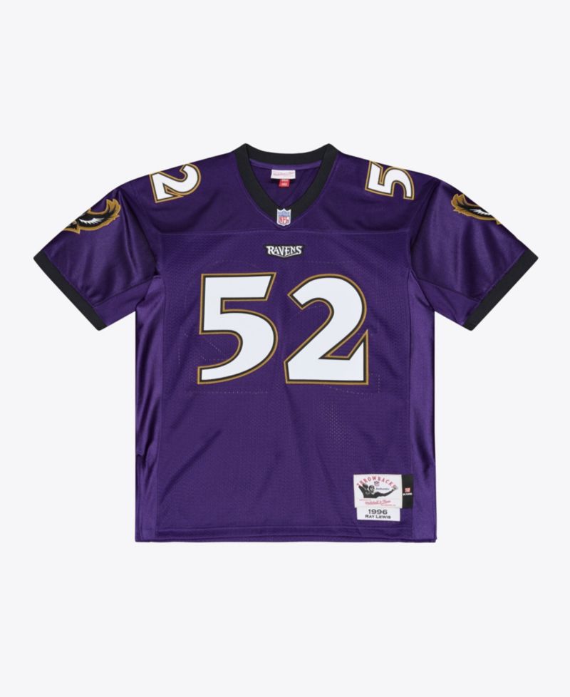 Men's Ray Lewis Purple Baltimore Ravens 1996 Authentic Throwback Jersey