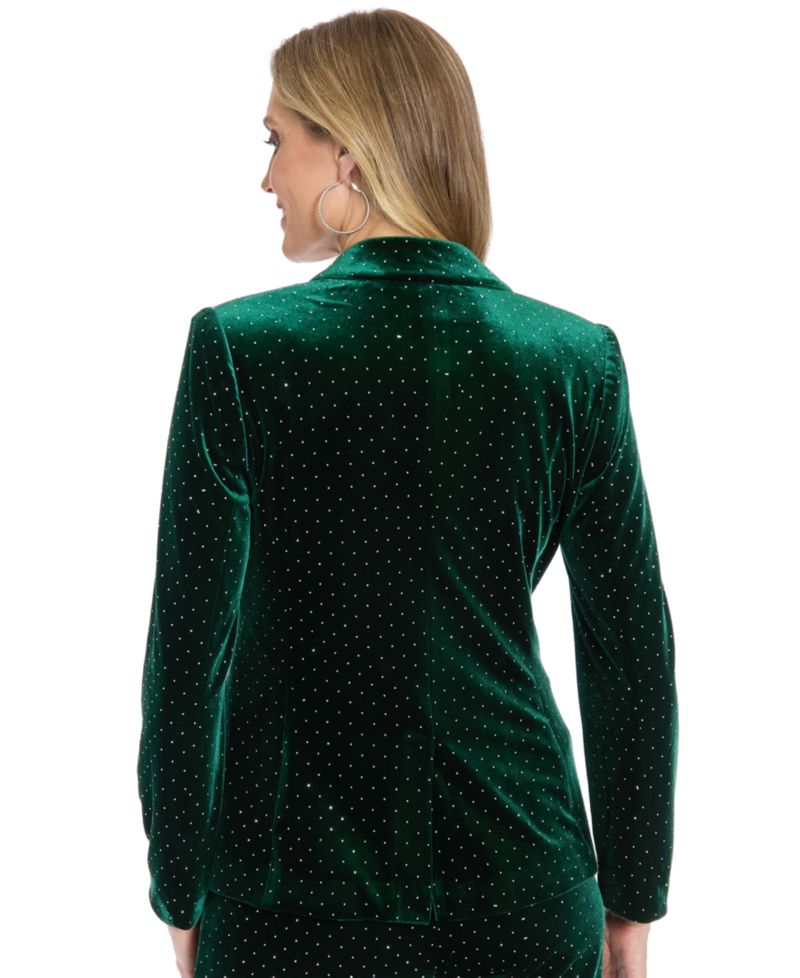 Women's Velvet Embellished Blazer