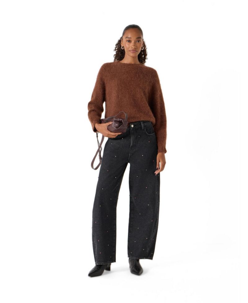 Women's Bree High-Waisted Barrel-Leg Relaxed-Fit Jeans