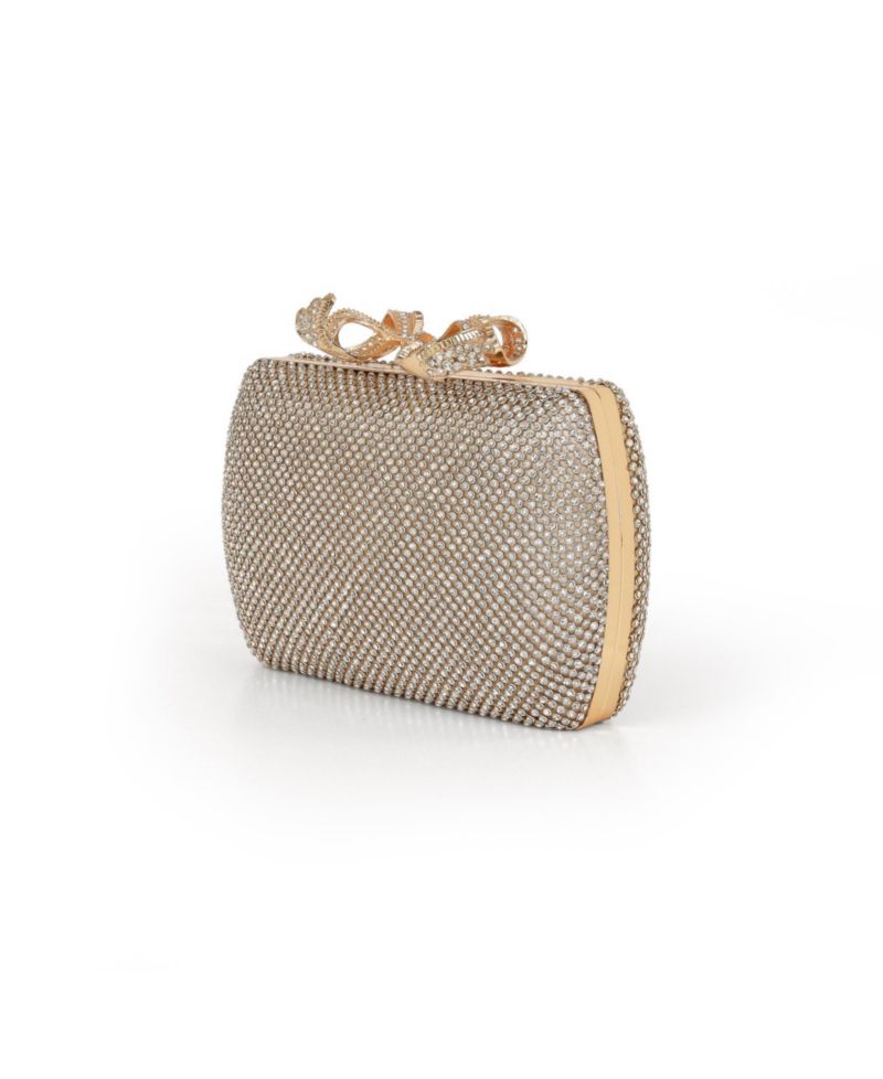 Woman's Cassia Crystal Minaudiere w. Bow Clasp
