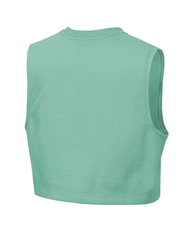 Big Girls Mint New York Liberty 2026 Authentic Practice Sleeveless Cropped T-Shirt