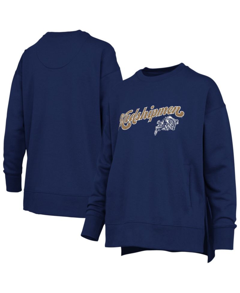 Women's Navy Midshipmen Harper Oversized Crewneck Sweatshirt