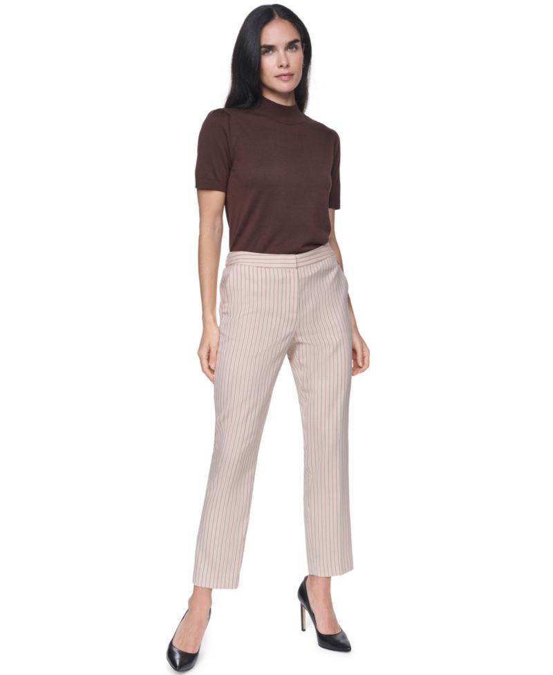 Women's Sloane Striped Mid-Rise Ankle Pants