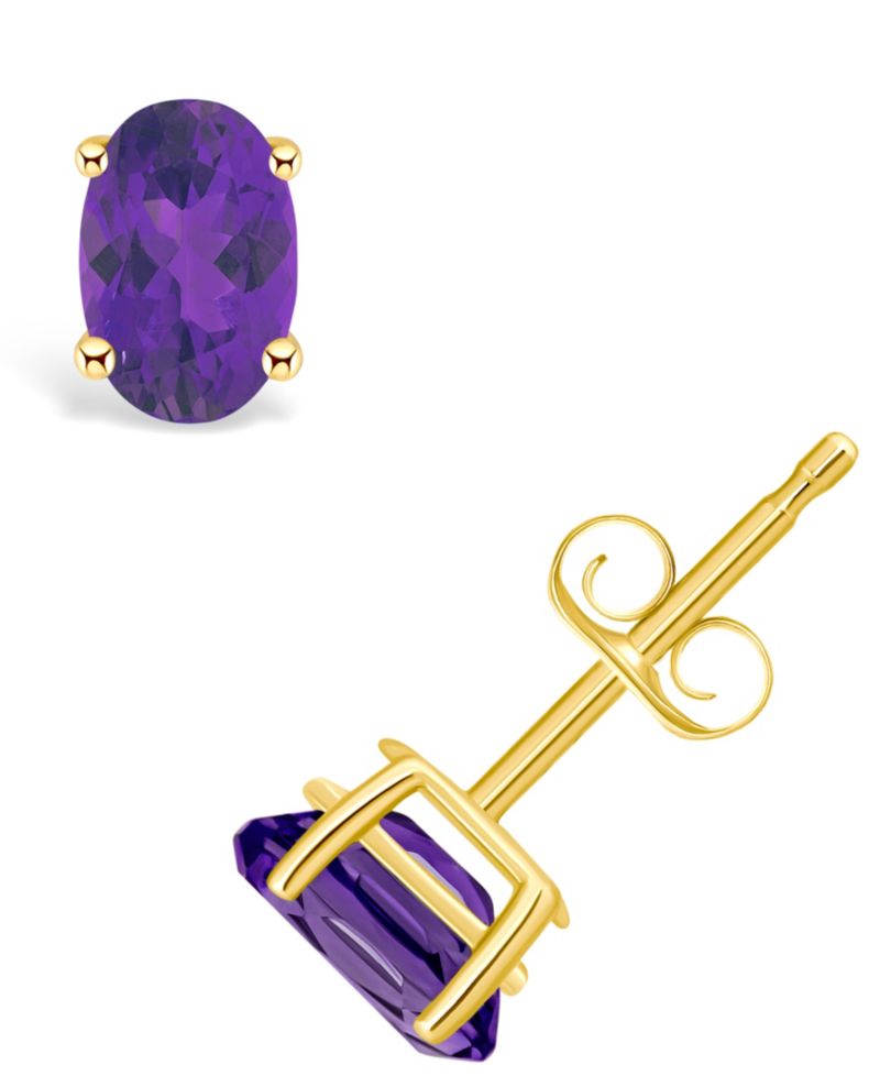 Amethyst (7/8 ct. t.w.) Stud Earrings in 14K Yellow Gold or 14K White Gold