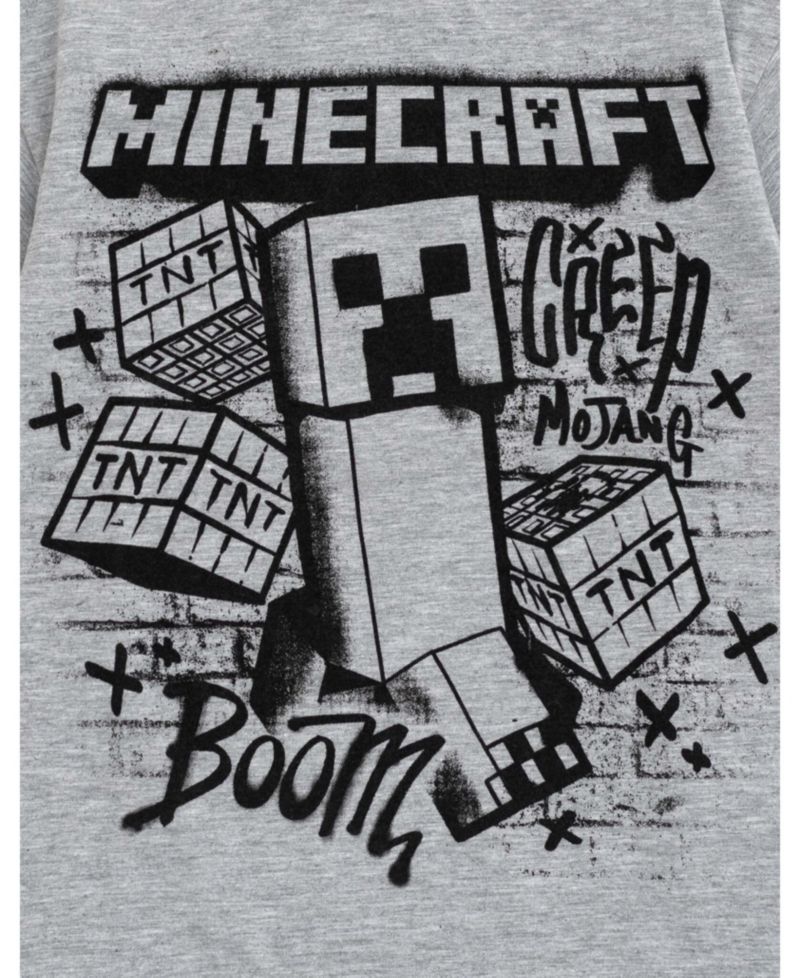 Little Boys (5-20) Creeper Skeleton Zombie Enderman Graphic T-Shirt and Mesh Shorts Outfit Set to