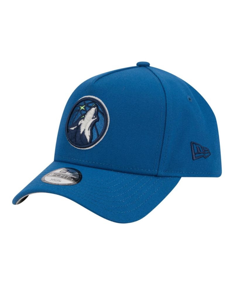 Big Boys and Girls Blue Minnesota Timberwolves 9FORTY A-Frame Adjustable Hat