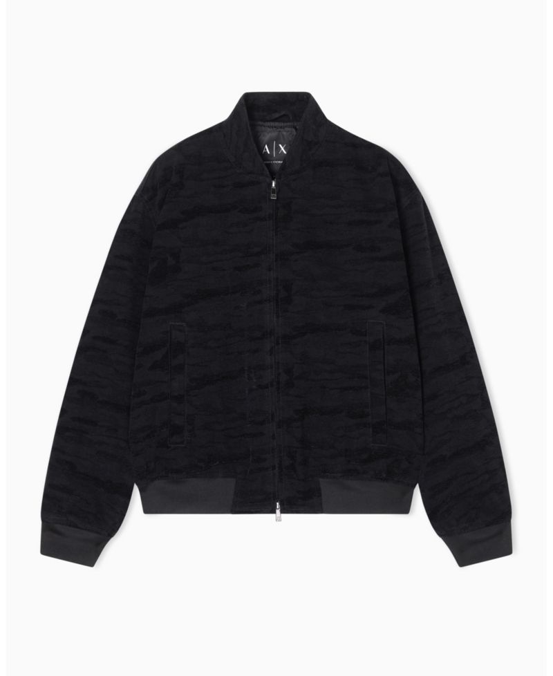 Men's Jacquard Camouflage Bomber Jacket