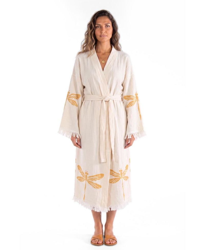 Women's Livia Cotton Handmade V-Neck Robe