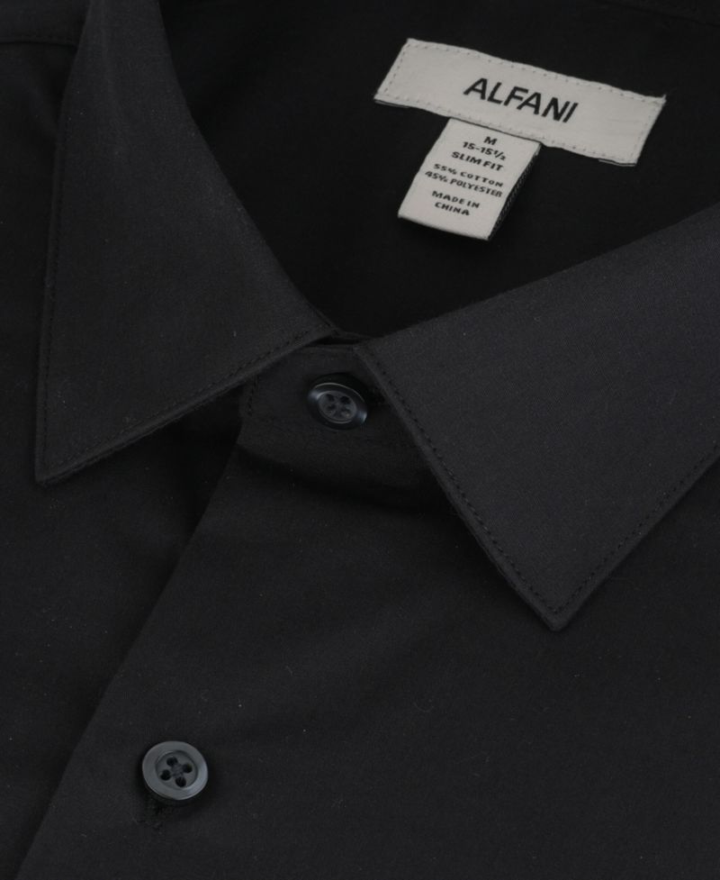 Men's Slim-Fit Solid Dress Shirt