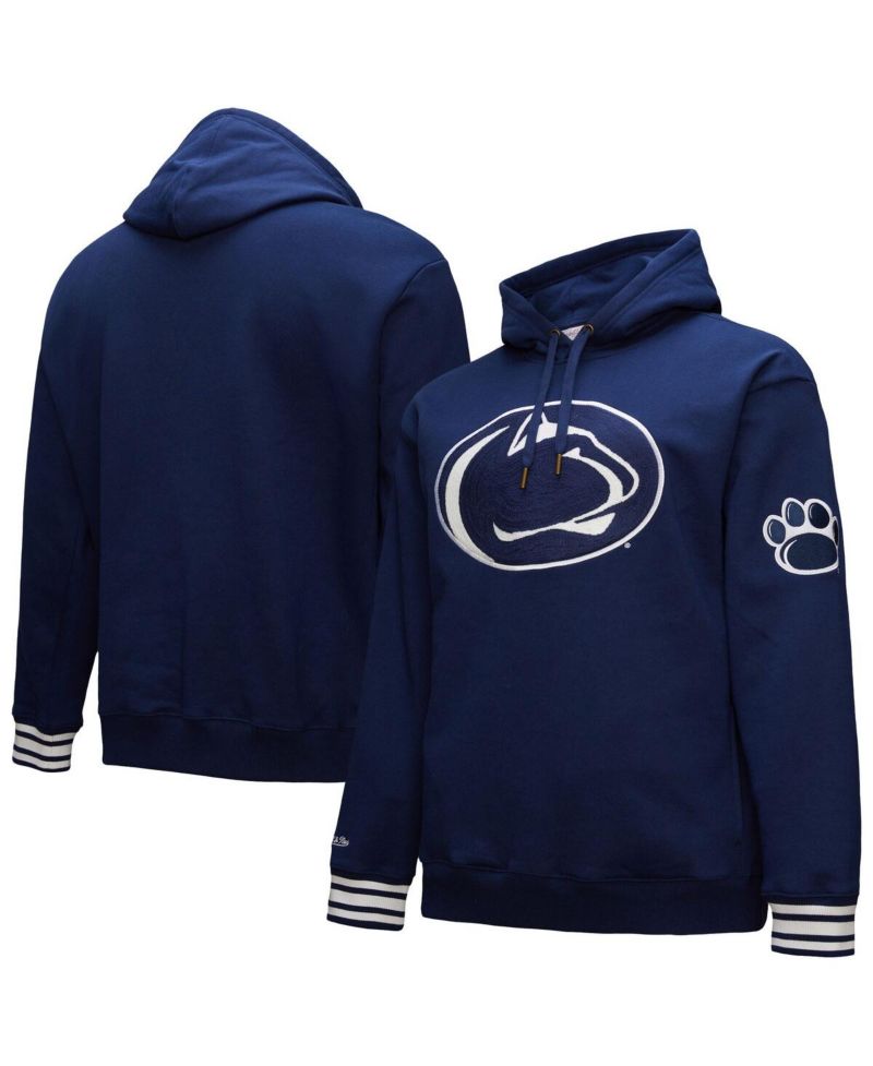 Men's Navy Penn State Nittany Lions Chainstitch Fleece Pullover Hoodie