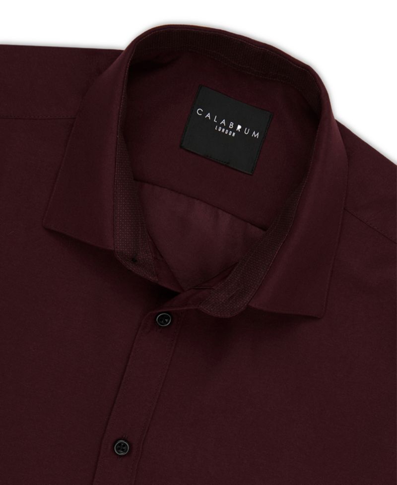 Men's Regular Fit Solid Wrinkle Free Performance Dress Shirt