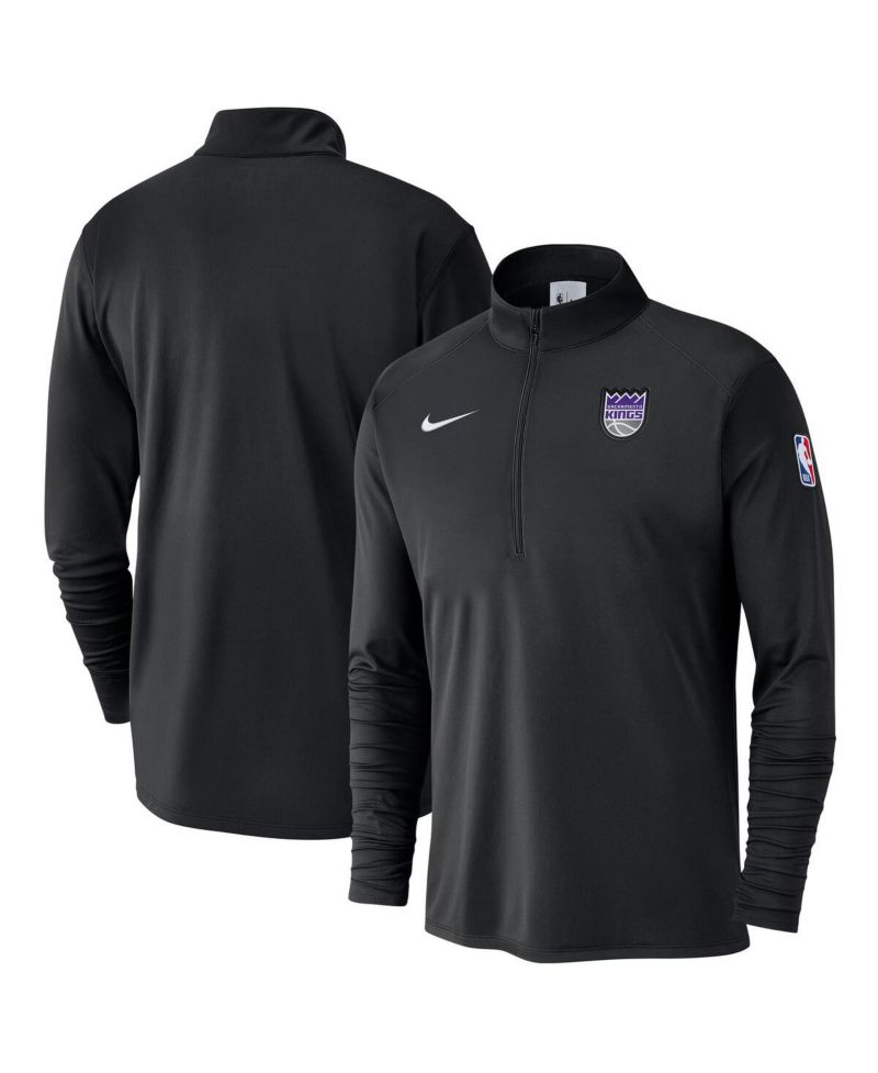Men's Black Sacramento Kings 2024/25 Courtside Performance Half-Zip Top