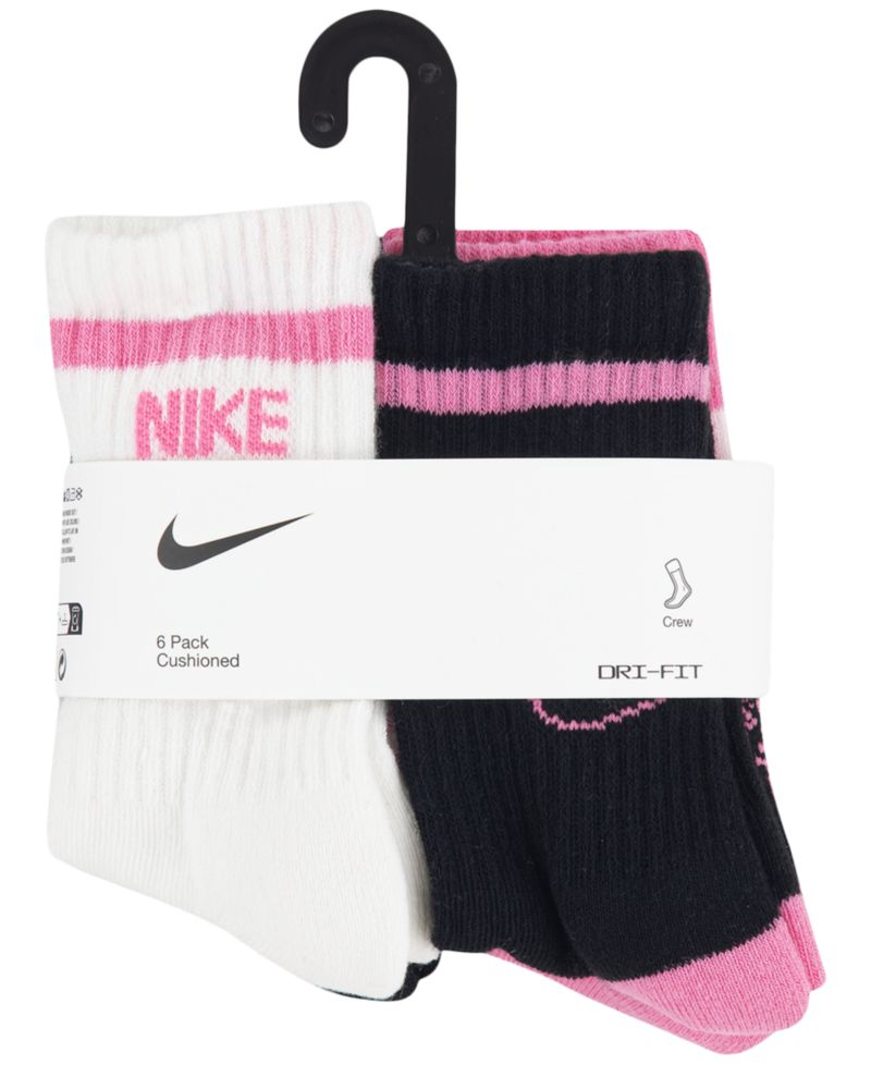 Boys' and Girls' 4-7 Retro Crew Socks, 6-Pack