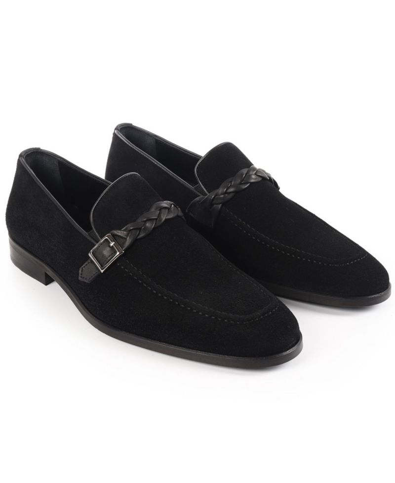Men's Knitted Strap Single Monk Loafers