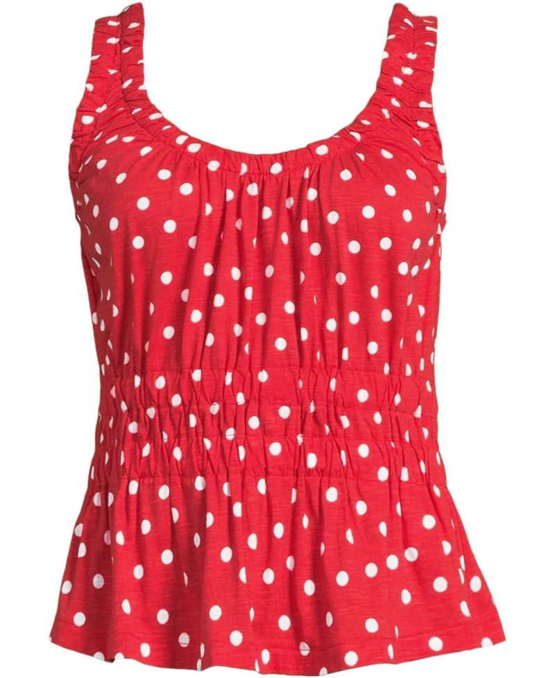 Women's Slub Rouched Tank Top