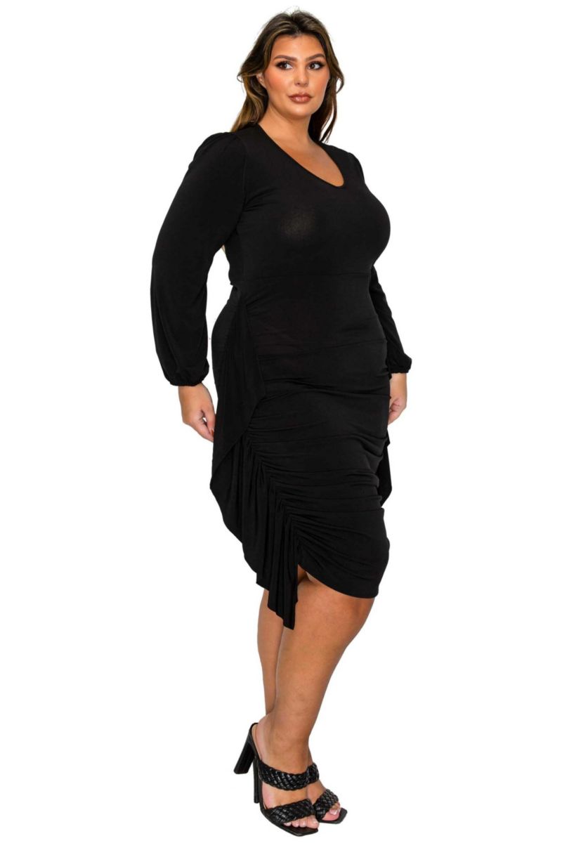 Plus Size Nova Shirred Bodycon Dress
