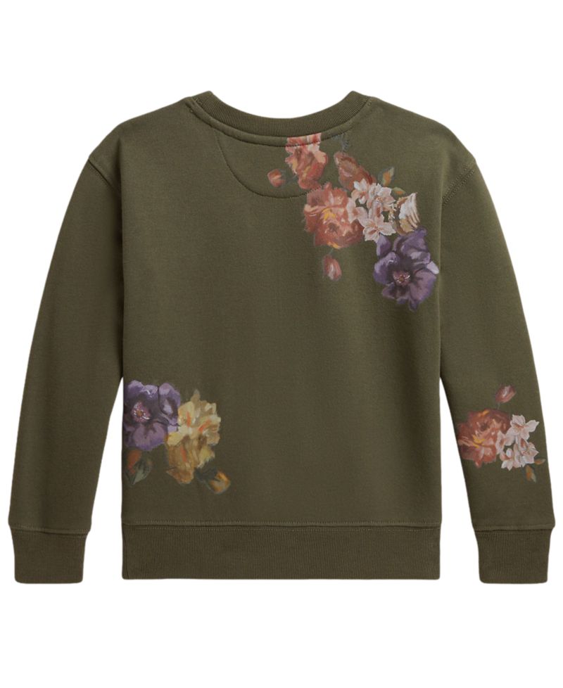 Girls' 2T-6X Floral Fleece Sweatshirt