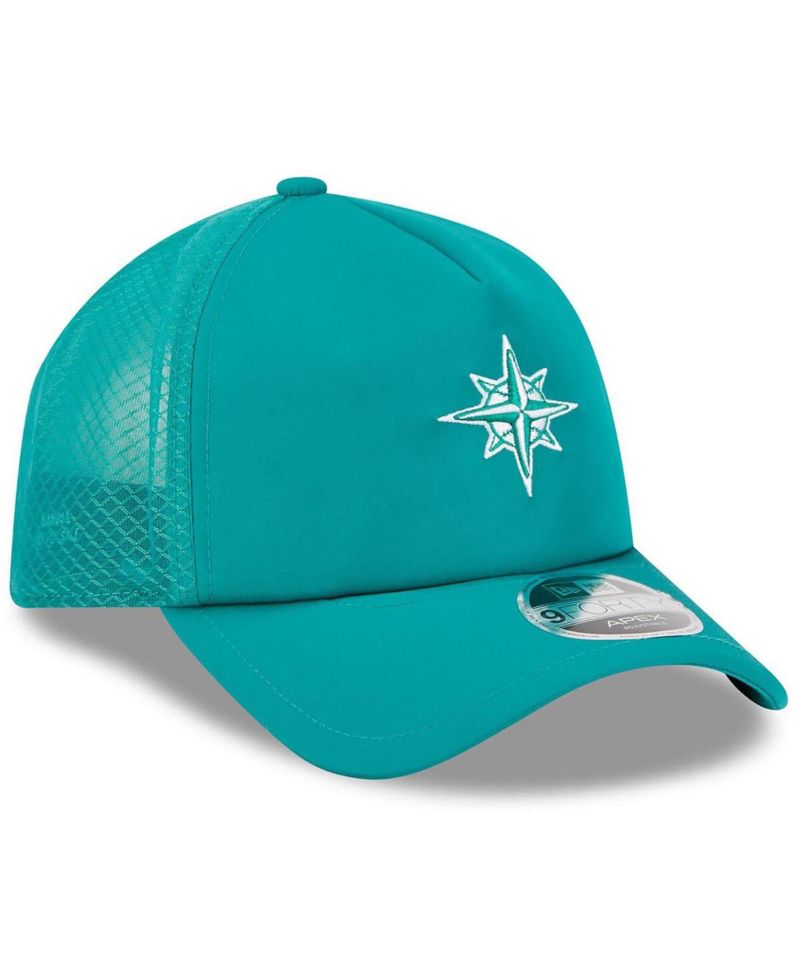 Men's Teal Seattle Mariners 2026 Batting Practice Alternate Apex 9FORTY Adjustable Hat