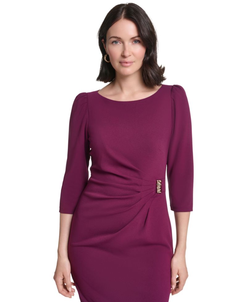 Petite Boat Neck Sheath Dress