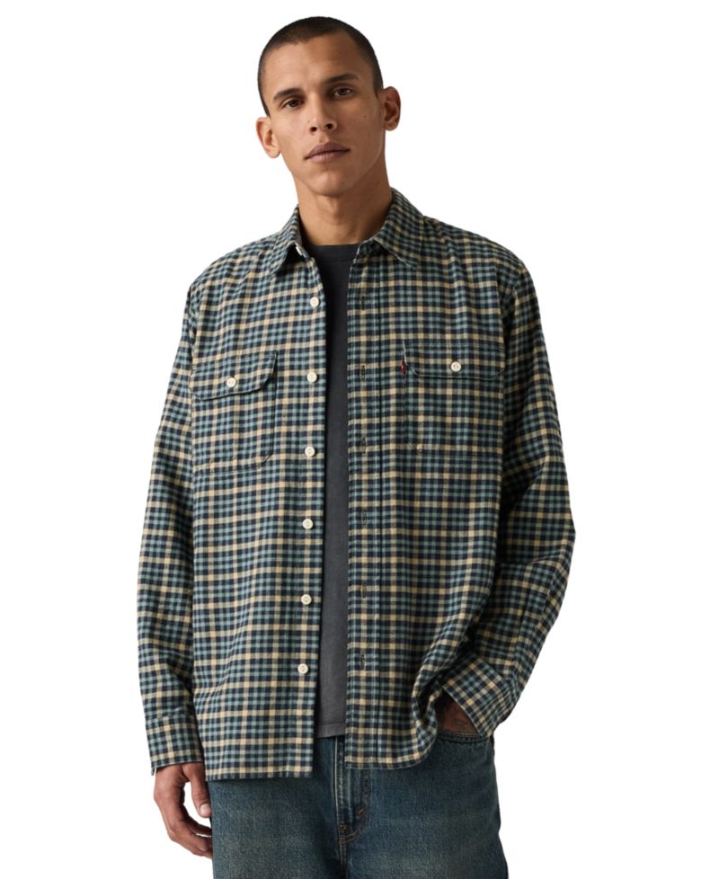 Men's Classic Worker Long-Sleeve Flannel Shirt