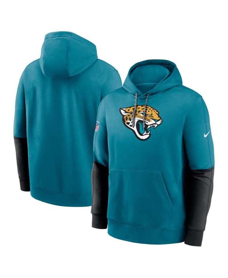 Men's Teal Jacksonville Jaguars 2024 Sideline Club Pullover Hoodie