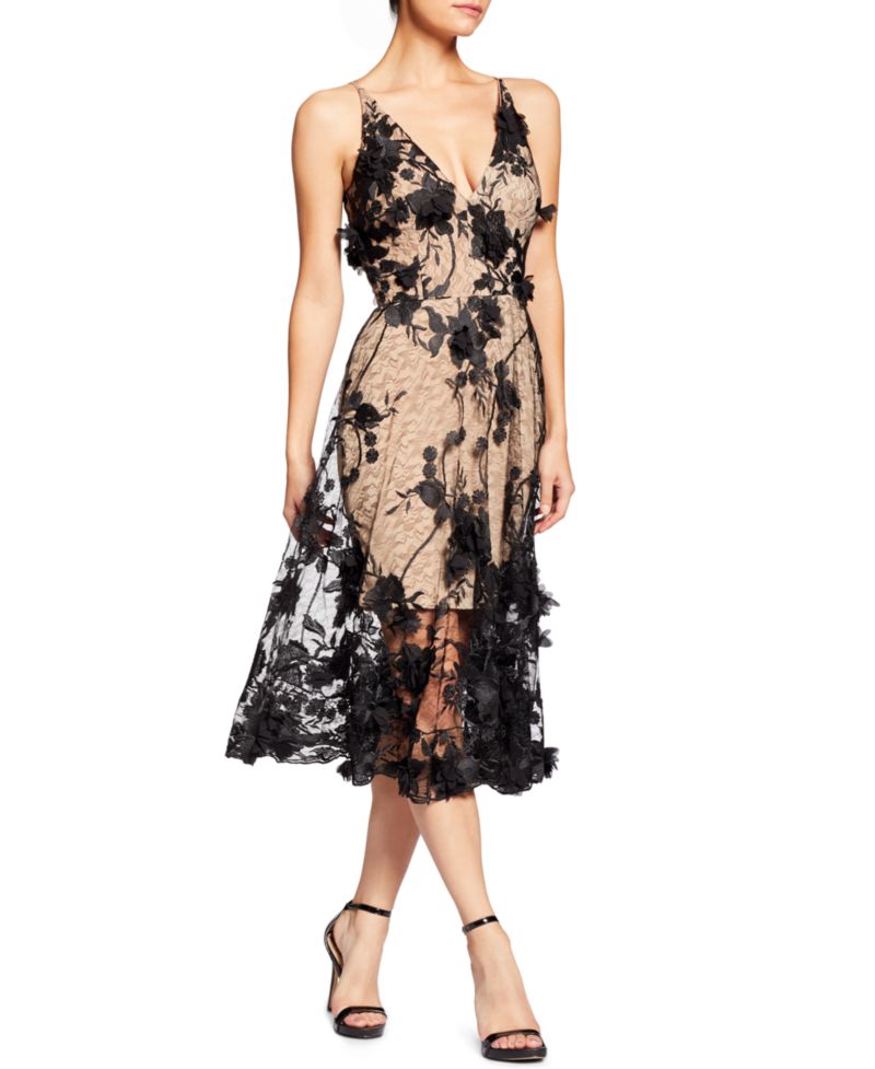 Women's Audrey Floral Applique Lace Mini Dress