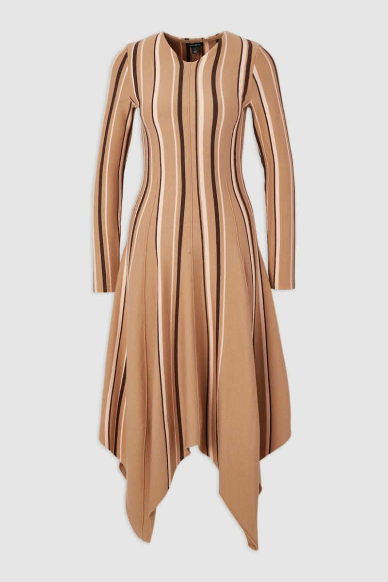 Women's Asymmetric Hem Knit Midi Dress